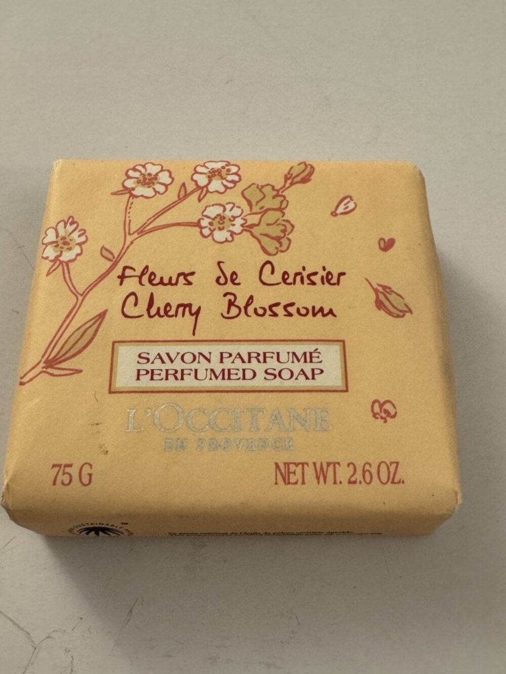 L'Occitane en Provence Cherry Blossom Perfumed Bar Soap 1.7oz Travel CS5